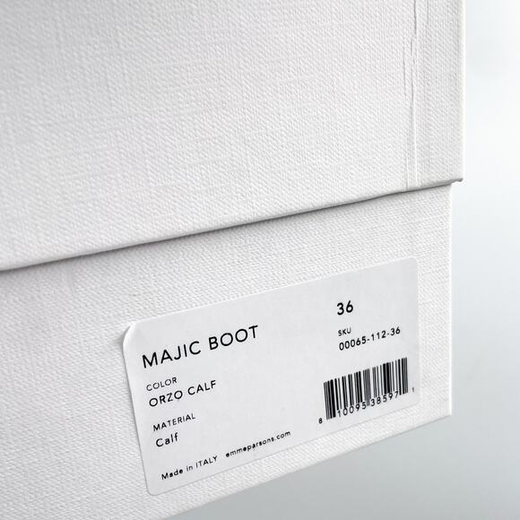 Emme‎ Parsons Majic Boot Orzo Calf Cream Leather Pointed Toe lock Heel Sz 36 / 6 - Picture 10 of 10